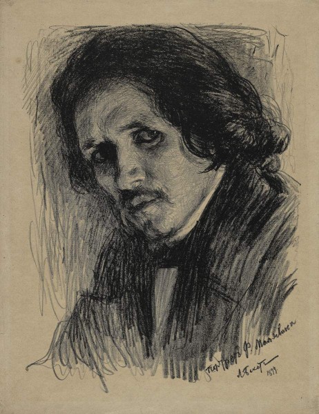 ЛЕВ САМОЙЛОВИЧ БАКСТ Портрет Ф.А. Малявина. 1899