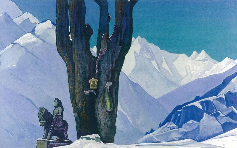 Описание картины Николая Рериха «Девидар Нарсинга (Нарсингх и Гуга Чохан)»