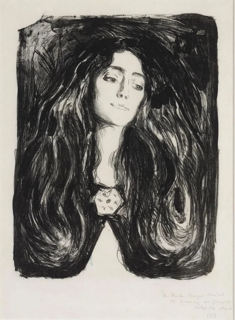 Брошь. Ева Мудоччи. Ева Мудоччи (1872−1953), 1902 Эдвард Мунк. Литография. © Частная коллекция предоставлена Педером Лундом.jpg