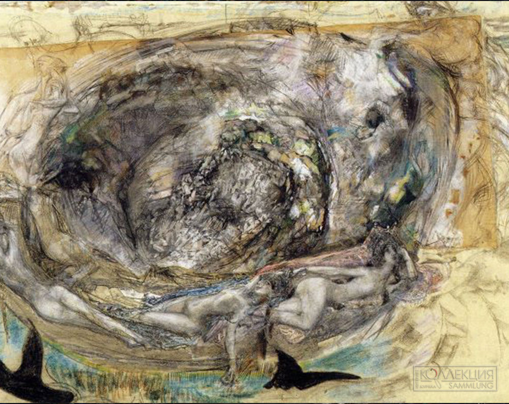 Врубель Михаил Александрович (1856-1910). Тени лагун. 1905 [вторая половина 1904 ?]. Бумага, пастель, гуашь, уголь, графитный карандаш. 69,5 × 90,6. ГТГ, Москва