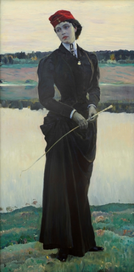 Нестеров М.В. Портрет О. М. Нестеровой («Амазонка»). 1906. ГРМ