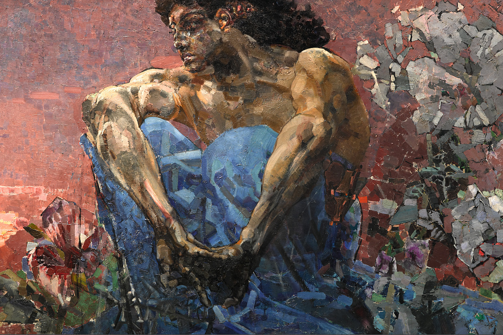 М.А. Врубель. Демон (сидящий). 1890. Холст, масло. 116,5 × 213,8. © ГТГ. Инв. 5600