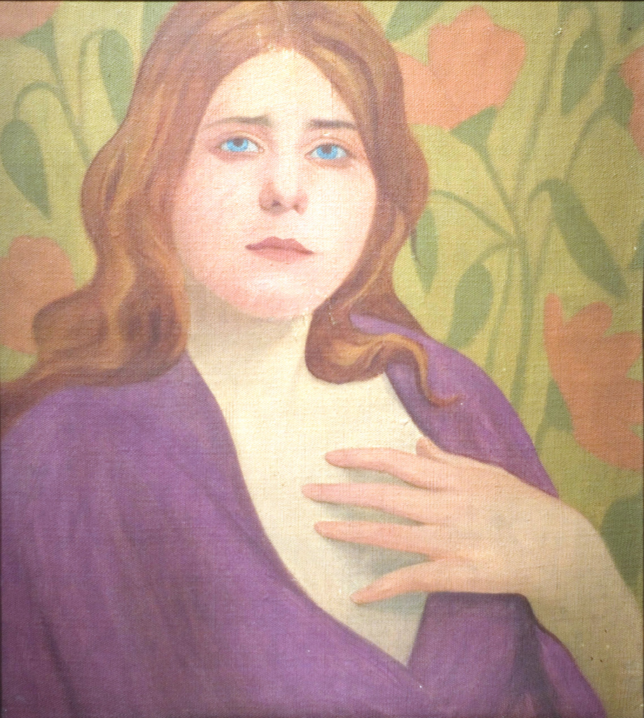 Ф.В. Боткин. Натурщица в сиреневой шали. Холст, масло. 50×45,5. Музей Мир забытых вещей, Вологда
