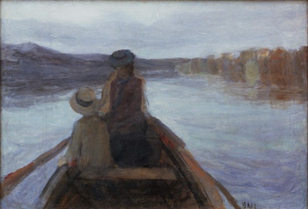 Петров-Водкин К. С. Двое в лодке. 1896. Холст, масло. Хвалынский художественно-мемориальный музей К.С. Петрова-Водкина (филиал СГХМ им. А.Н.Радищева)