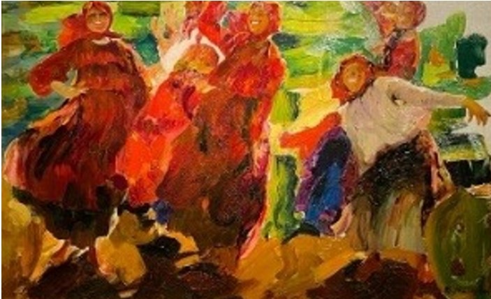 Малявин Ф.А. «Бабы». 1899–1900. Эскиз картины «Смех»