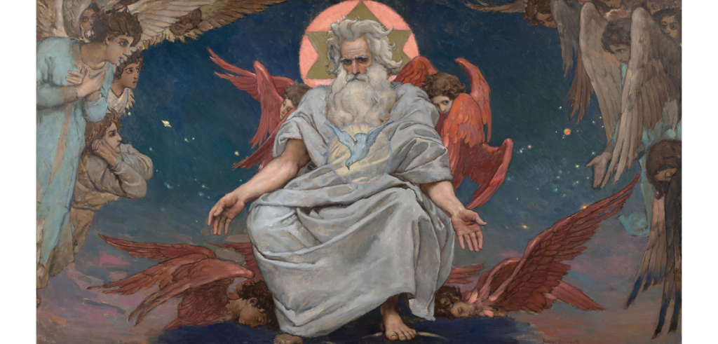 В.М. Васнецов. Бог Саваоф. Картон для росписи плафона главного нефа Владимирского собора в Киеве. ГТГ