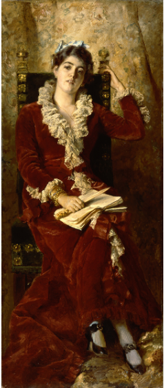 Маковский К.Е. Портрет жены художника Ю. П. Маковской. 1881. ГРМ
