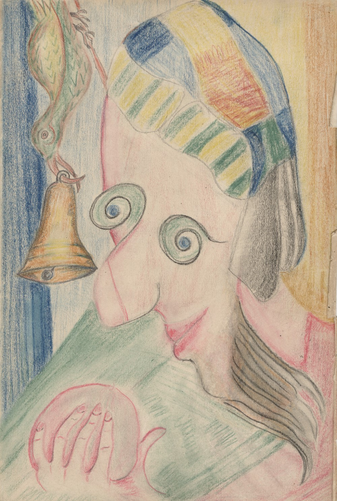 Ил. 6. А.Ф. Микули. Восточный арабеск. Без даты. Бумага, пастель, карандаши цветные. 27×17,5. Собрание Е.Г. Гусевой, Москва