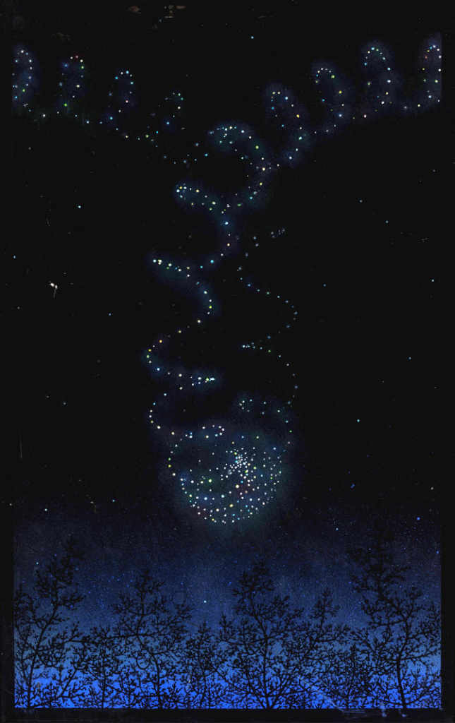 Франциско Инфанте-Арана. Спираль бесконечности («А») из серии «Проекты реконструкции звездного неба», 1965