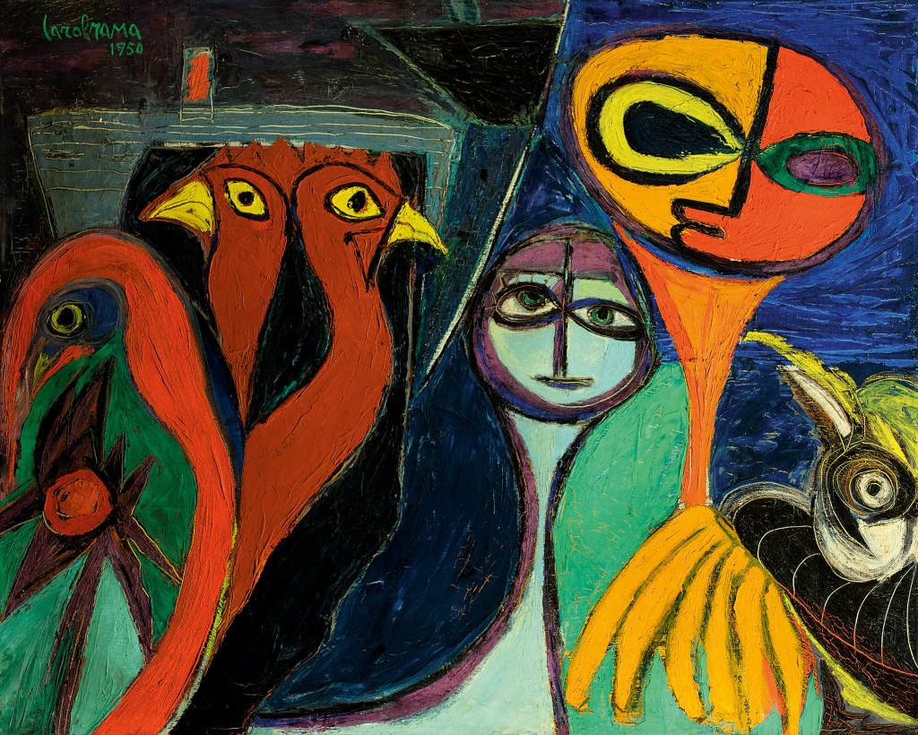 Carol Rama Untitled, 1950 Oil on canvas 80 × 100 cm Private collection, Turin Photo: Gabriele Gaidano, Turin © 2025 Archivio Carol Rama, Torino