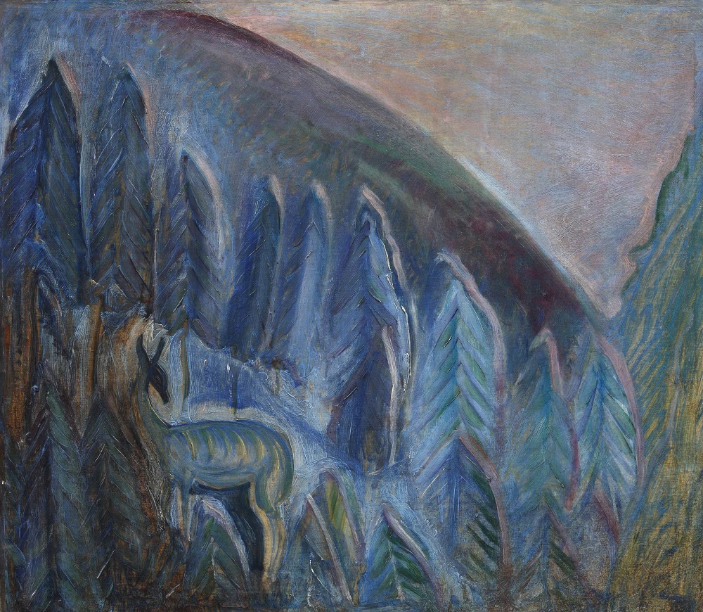 Ил. 19. А.Ф. Микули. В горах. 1900-е–1910-е. Картон, масло. 55,3×63,3. Собрание Романа Бабичева, Москва