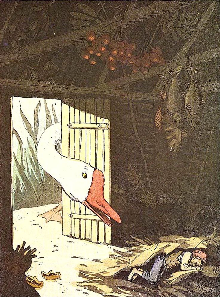 Б.Диодоров. Иллюстрация к сказке С. Лагерлеф. Чудесное путешествие Нильса с дикими гусями