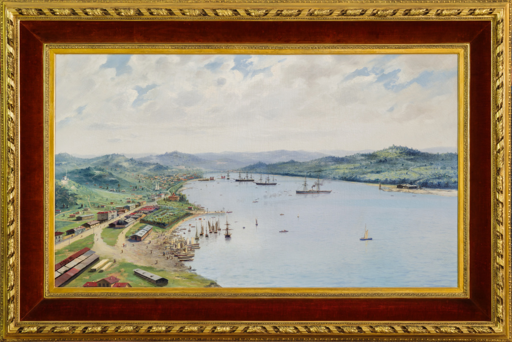 Блинов Леонид Демьянович. Вид бухты Золотой Рог, Владивосток. 1888 год