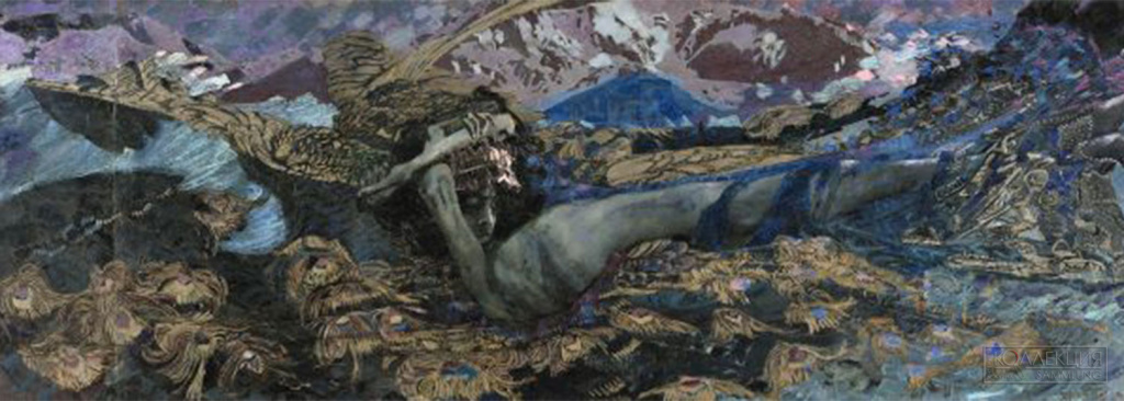 Врубель Михаил Александрович (1856-1910). Демон поверженный. 1902. Холст, масло. 139 × 387