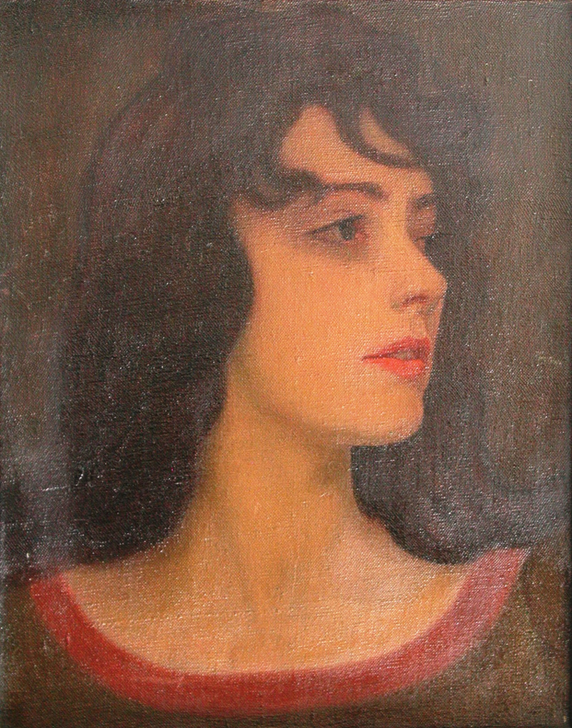 Ф.В. Боткин. Женская голова (Портрет девушки). 1900. Холст, масло. 41×33. Приморская государственная картинная галерея, Владивосток Первая работа Ф.В. Боткина, приобретенная Советом Третьяковской галереи в 1901 году