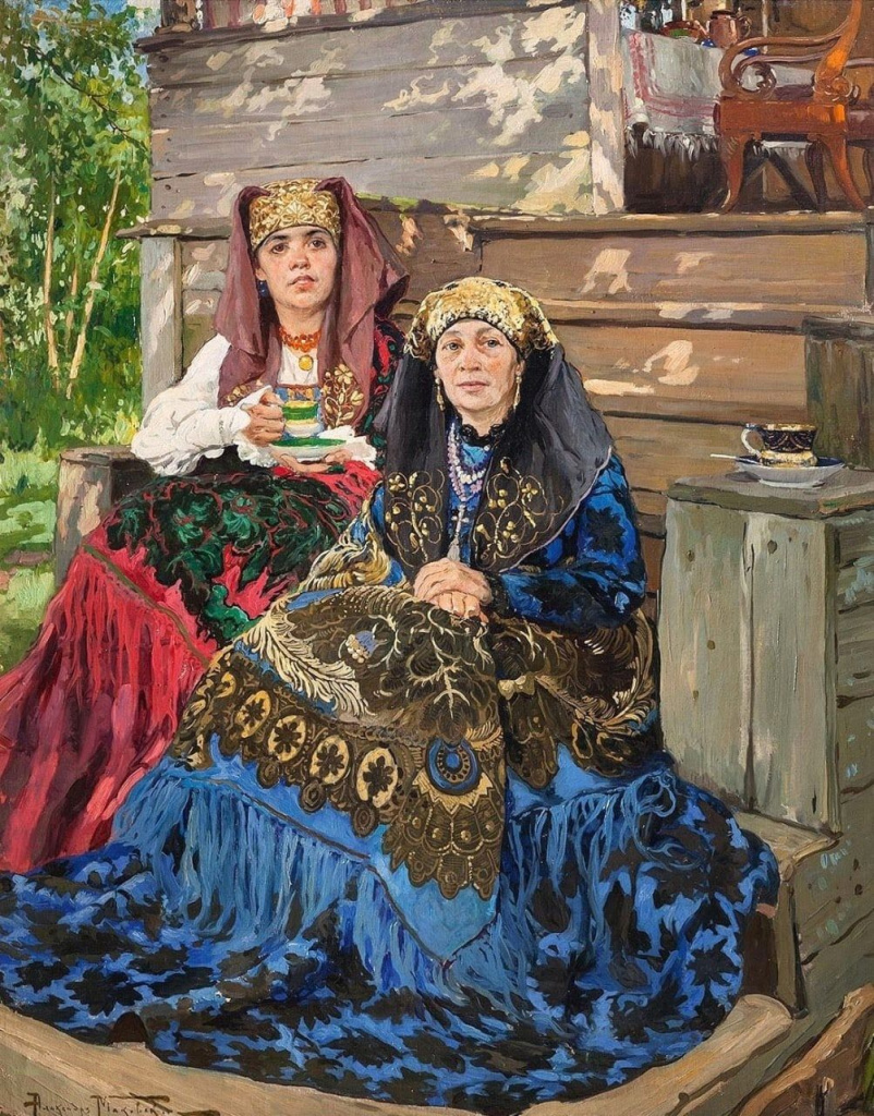 Александр Маковский. Купчихи. Чаепитие. 1916. Частное собрание, Москва