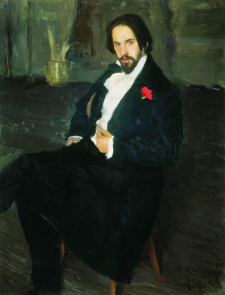 Б.М. Кустодиев. Портрет художника Ивана Билибина. 1901.jpg
