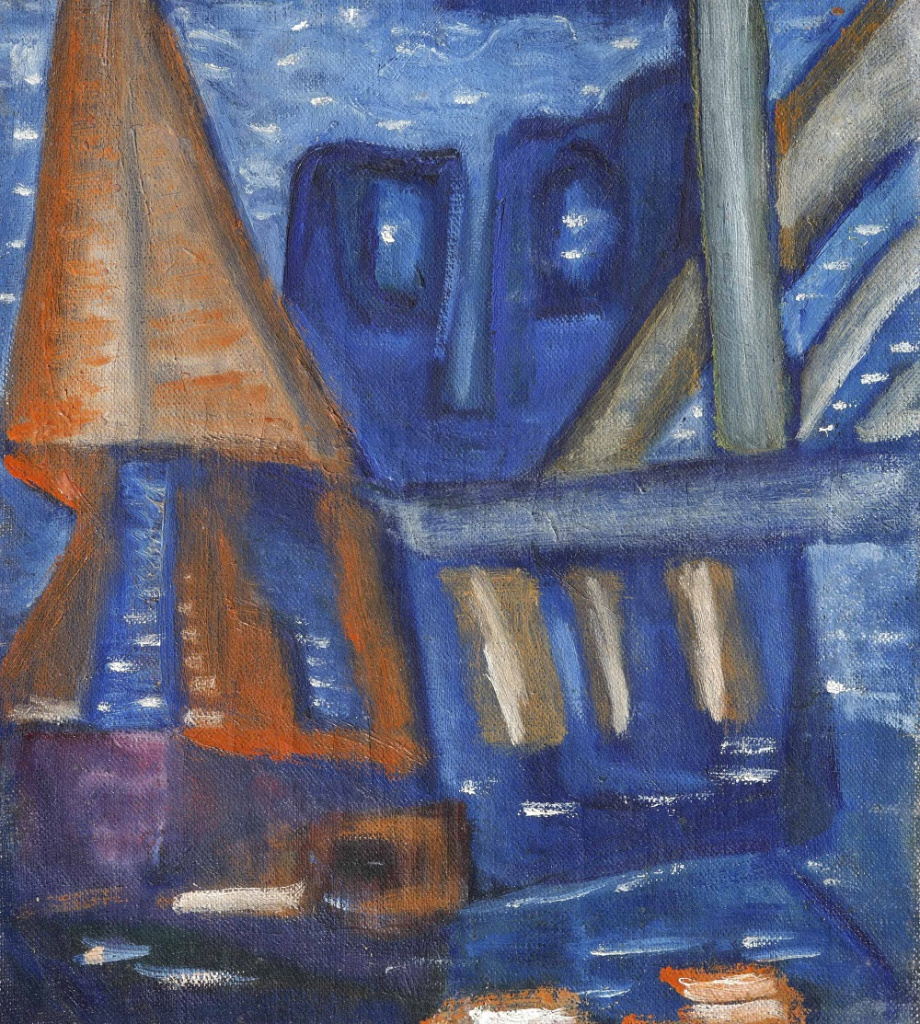 Ил. 24. А.Ф. Микули. Морской вид. Паруса и маска