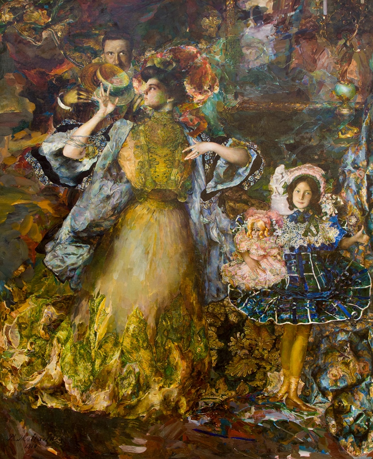 ФИЛИПП АНДРЕЕВИЧ МАЛЯВИН Автопортрет с женой и дочерью. 1909–1911