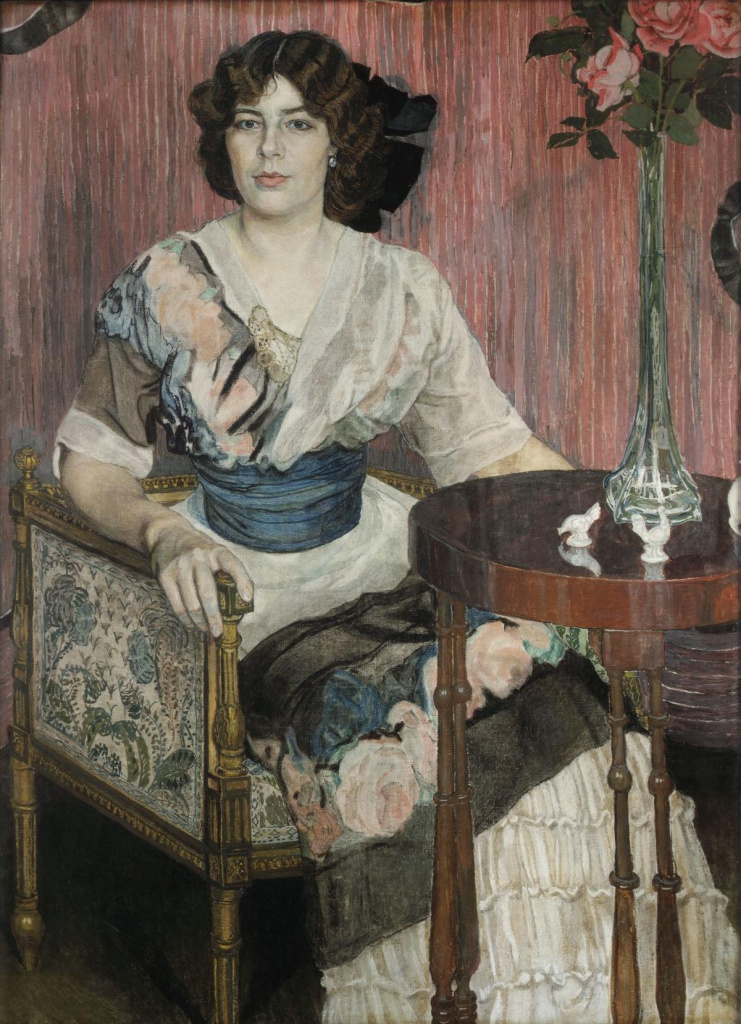 А.Я. Головин. Портрет В.И. Кузы. 1910-е. ГТГ