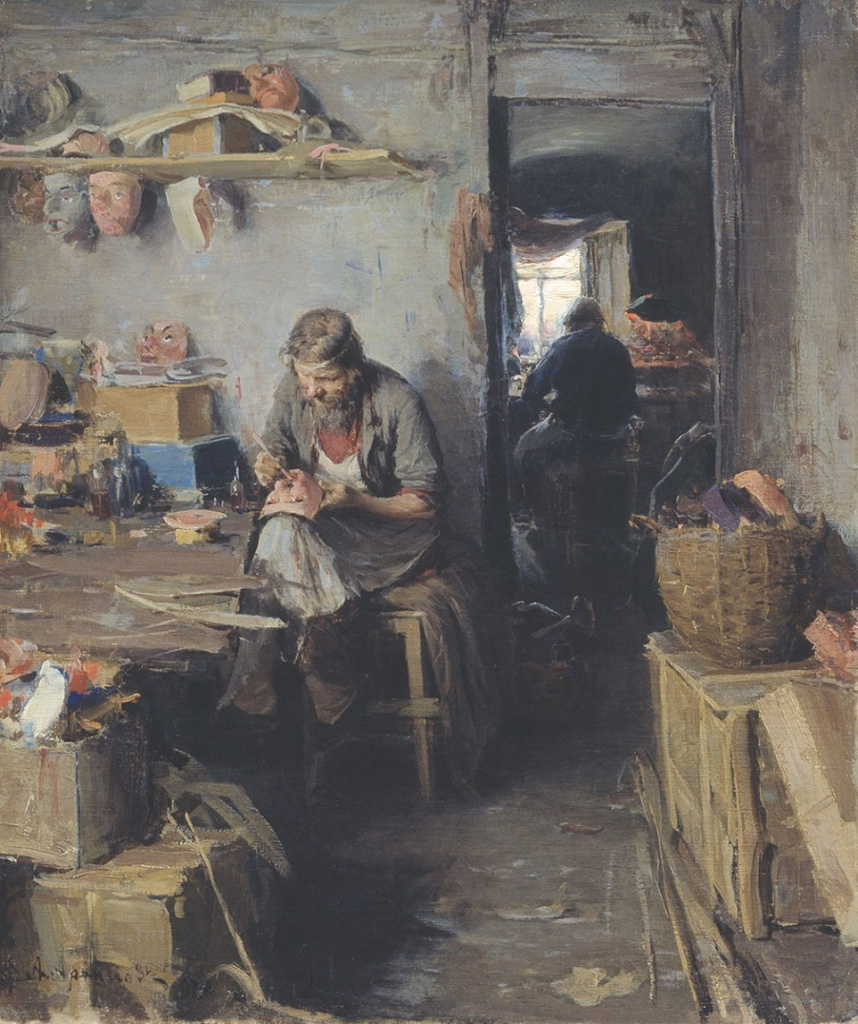 Абрам Архипов. В мастерской масок. 1897. Нижегородский государственный художественный музей