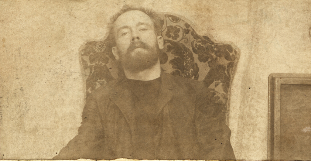 Федор Владимирович Боткин в мастерской. Париж. 1890-е. Фотография. Музей Й. Риппл-Ронаи, Капошвар, Венгрия