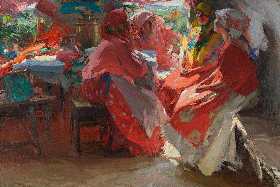 Абрам Архипов. Гости. 1914. Холст, масло. ГТГ