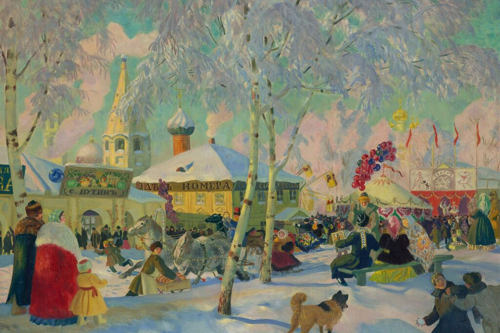 Кустодиев Б.М. Гулянье. 1922. Холст, масло. 72x99. ГТГ