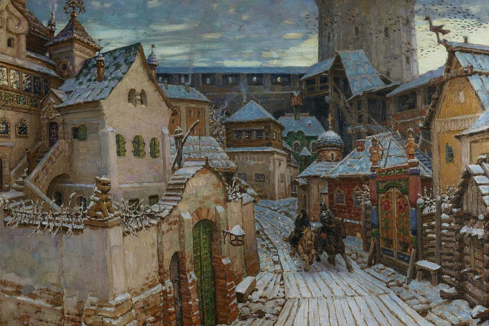 А.М. Васнецов. Гонцы. Ранним утром в Кремле. 1913. ГТГ