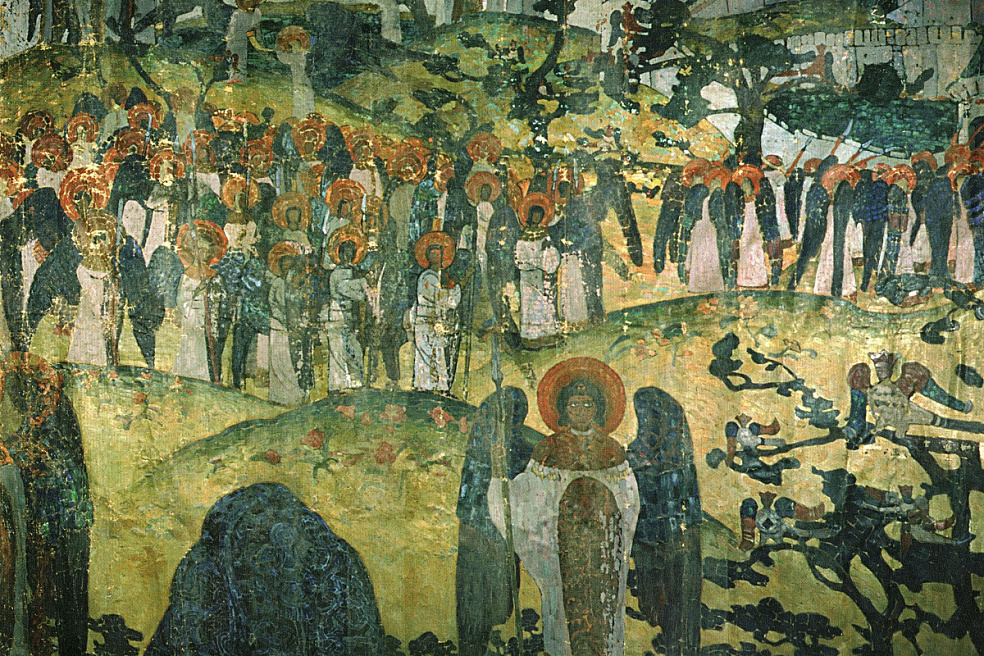 Н.К. Рерих. Сокровище Ангелов. 1905. Холст, масло, темпера. 321,5 × 367. © Государственный комплекс «Дворец конгрессов “Константиновский дворец”», Санкт-Петербург