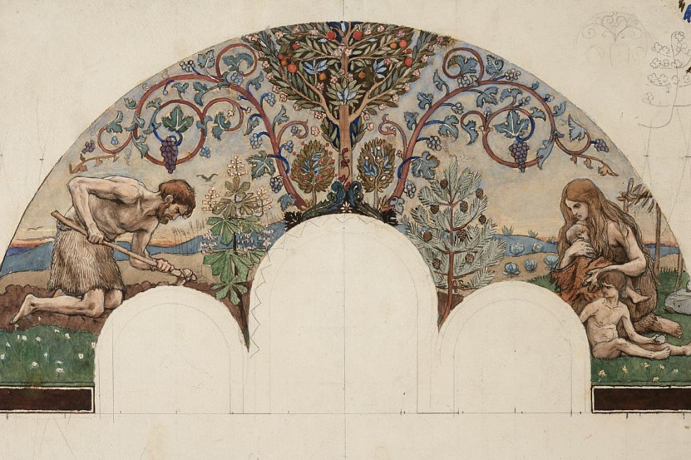 В.М. Васнецов. Труды прародителей. Западная стена. 1890-1893. ГТГ