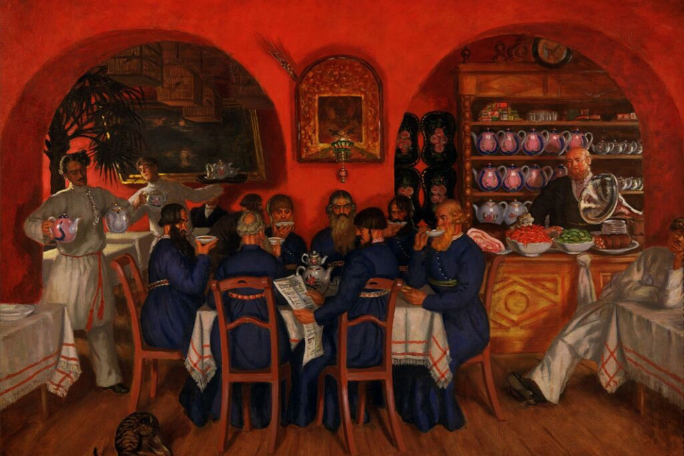 Кустодиев Б.М. Московский трактир. 1916. Холст, масло. 99x128,5. ГТГ