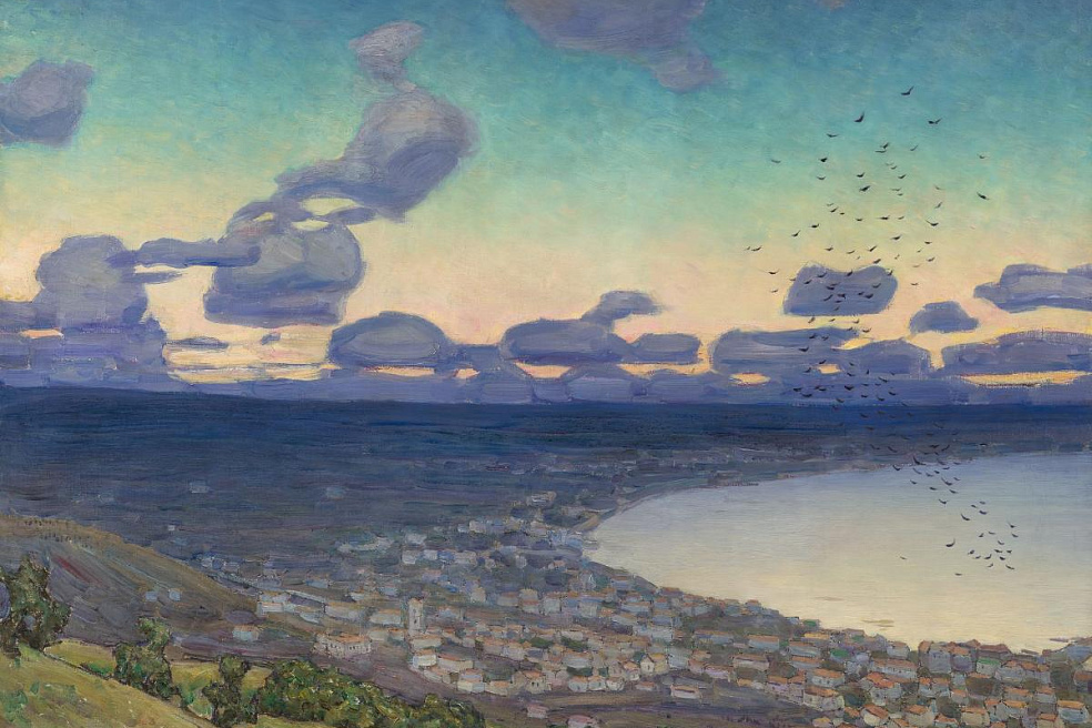 А.М. Васнецов. Надвигающаяся на Феодосию лунная тень. 1914. ГТГ