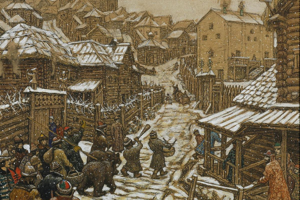 А.М. Васнецов. Медведчики. Старая Москва. 1911. ГТГ